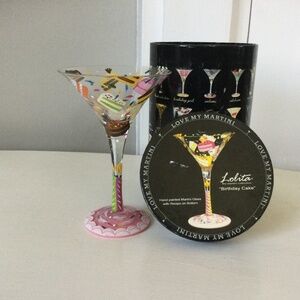 Lolita “Birthday Cake” Martini Glass, NWOT